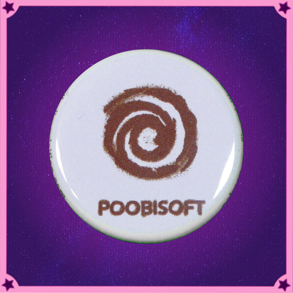 Parody logo of Ubisoft, reading Poobisoft in fecal detail