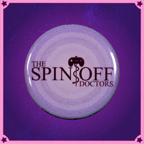 The Spin-off Doctors logo, grey-blue ringed background with stylized text reading 